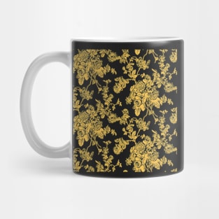 Toile, Sunflower Yellow Roses Pattern Mug